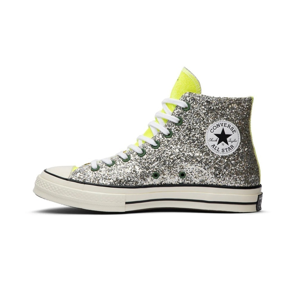 NWT Converse JW Anderson x Chuck 70 High 'Glitter Pack Gold Silver Sz 10.5 - Picture 3 of 9